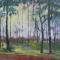 licht in 't dennenbos 120 x 100 acrylverf op doek