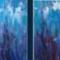 2 luik roze bomen 120x40 olieverf op doek