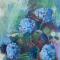 hortensia's 70 x 80 acrylverf op doek