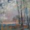 pastelbos 100 x 70 acrylverf op doek