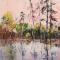 verrassende weerspiegeling 100 x 120 acrylverf op doek