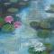 waterlelies 75 x 115 acrylverf op doek