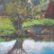 weerspiegeling wilg 60 x 70 acrylverf op doek