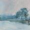 winter 120 x 40 acrylverf op doek