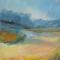 open landschap 80 x 100 acrylverf op doek