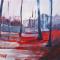 rood 120 x 100 acrylverf op doek