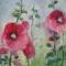 stokrozen 120 x 90 acrylverf op doek