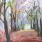 
Lila dreef 30x30 acrylverf op doek