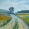 
zandpad 80 x 100 acrylverf op doek